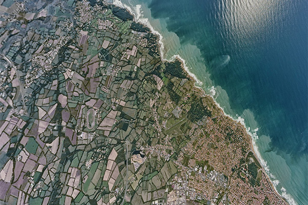 visite virtuelle 360° pendant un saut en parachute au-dessu des Sables d'Olonne